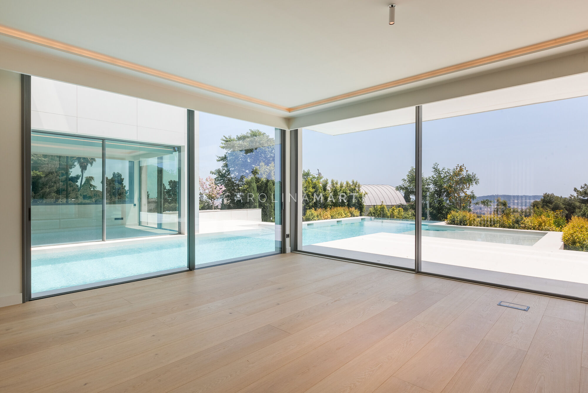 Villa de obra nueva en Pedralbes: arquitectura, privacidad y lujo mediterráneo.